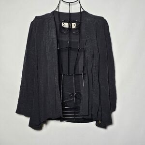 Chicos black 3/4 sleeve lightweight shrug jacket size 0 Small 4